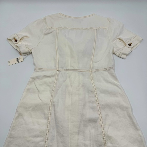 Pilcro and the Letterpress Women’s White Button-Front Mini Dress 8 Anthropologie - Picture 7 of 16